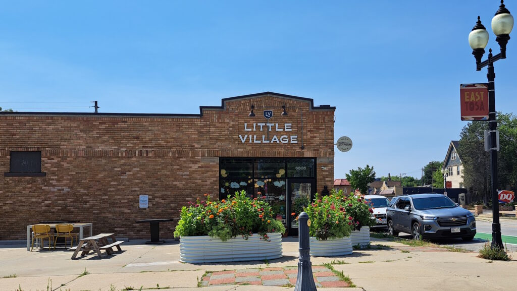 outside view of little village coffee shop